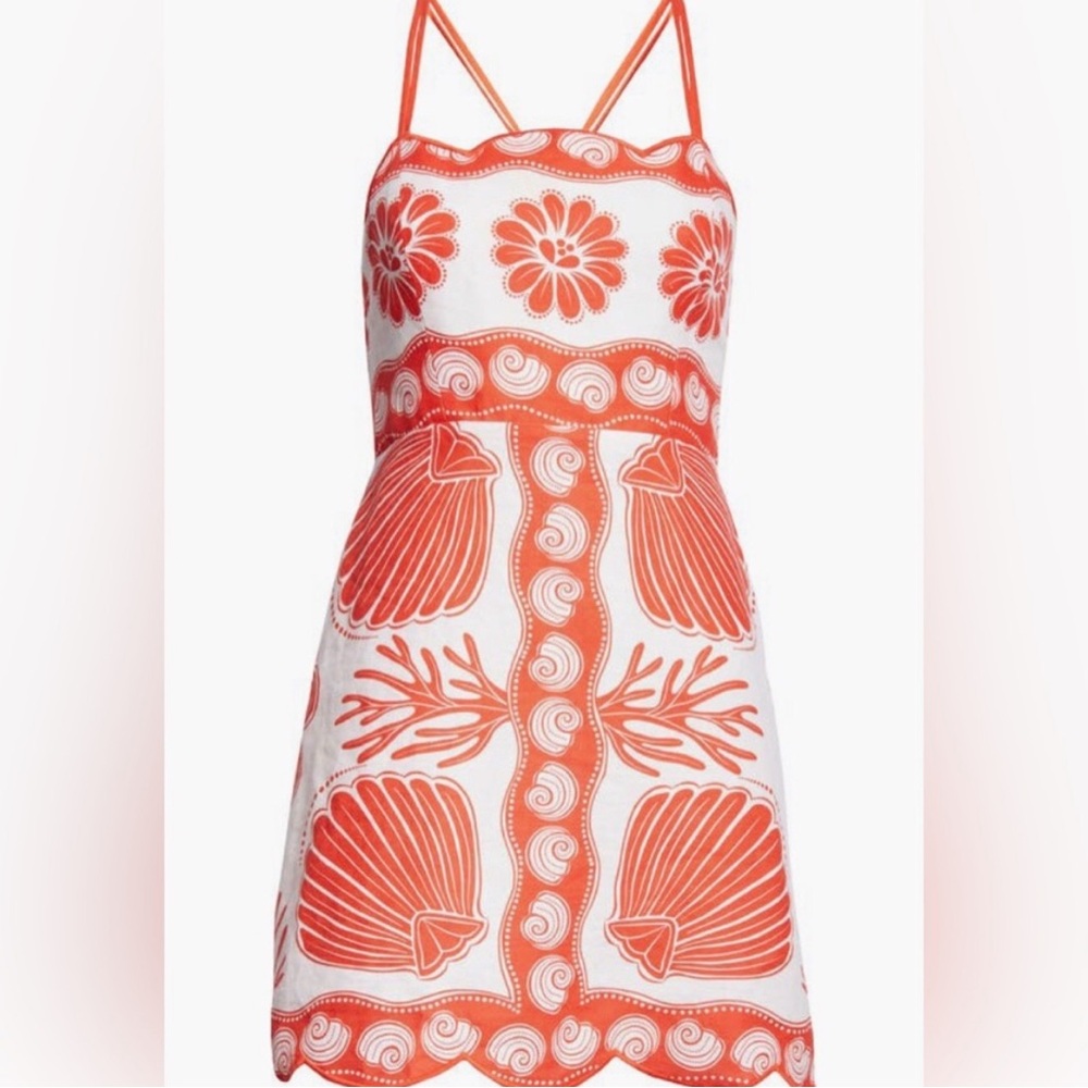 Farm Rio Red Seashell Dress